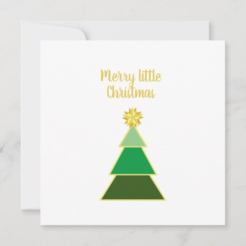 Business Logo Merry Christmas Tree Simple Square Card