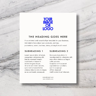 Business Logo Minimal Modern QR Code White Flyer