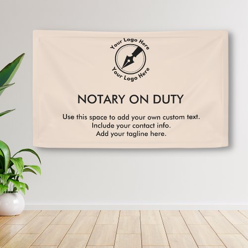 Business Logo Minimal Pastel Pink Notary Banner