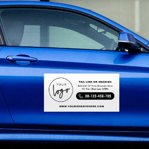 Business Logo Minimal Promotional Bumper Company Car Magnet