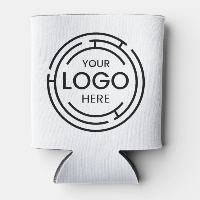 Business Logo Minimalist Can Cooler (Front)