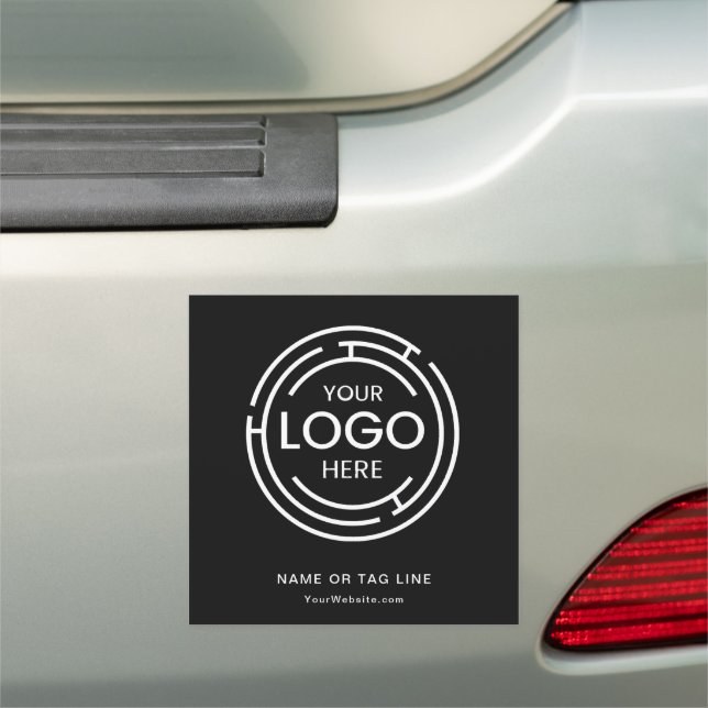 Business Logo Minimalist Car Magnet (In Situ)