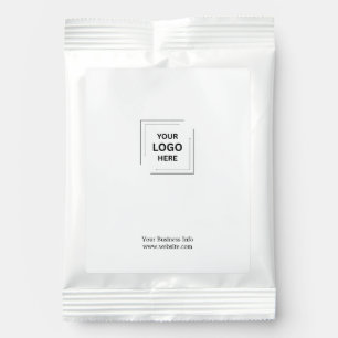 Business Logo Minimalist Clean Simple Plain White  Hot Chocolate Drink Mix