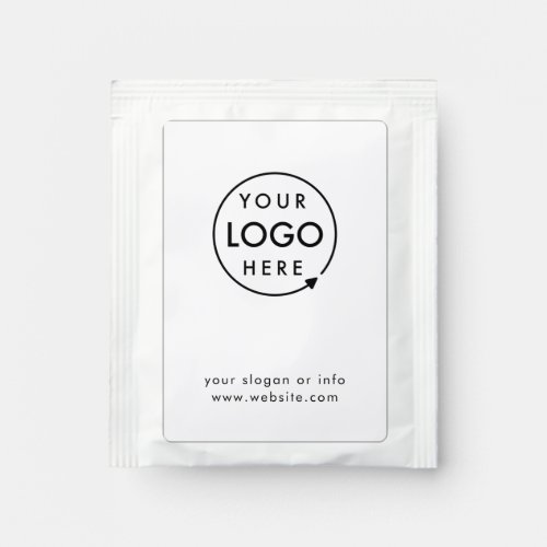 Business Logo Minimalist Clean Simple Plain White Tea Bag Drink Mix