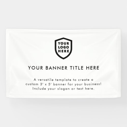 Business Logo  Minimalist Clean Simple White 5 Banner