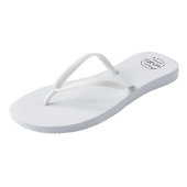 Business Logo | Minimalist Clean Simple White Flip Flops | Zazzle