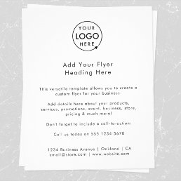 Business Logo | Minimalist Clean Simple White Flyer