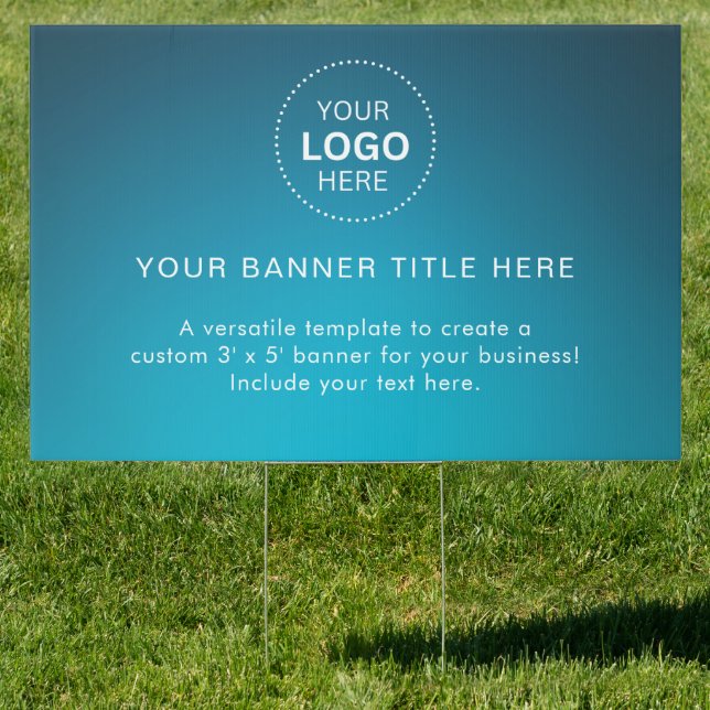 Business Logo | Minimalist Clean Simple Yard Sign (Insitu)