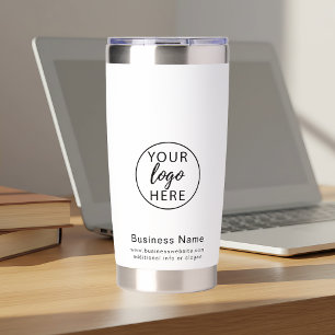 Business Logo Minimalist Company Custom Insulated Tumbler