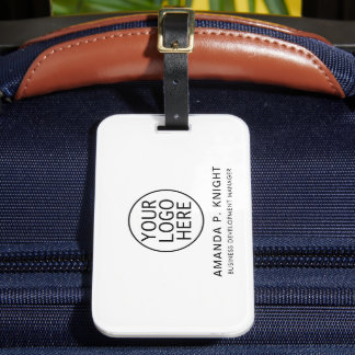 Business Logo Minimalist Conference Attendees Luggage Tag