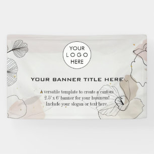 Business Logo Minimalist Modern professional navy Banner