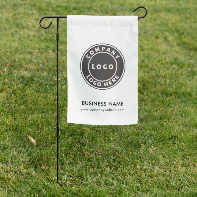 Business Logo Minimalist Modern Promotional Garden Flag (In SItu)