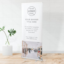 Business Logo | Minimalist Photo Professional Retractable Banner