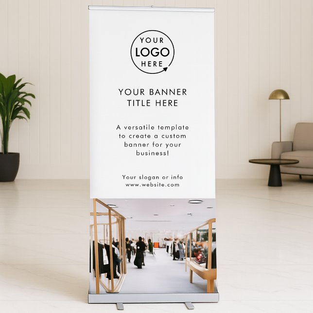 Business Logo | Minimalist Photo Professional Retractable Banner (Creator Uploaded)