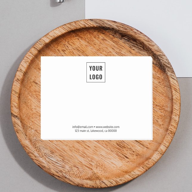 Business Logo Minimalist Professional White Post-it Notes (Creator Uploaded)