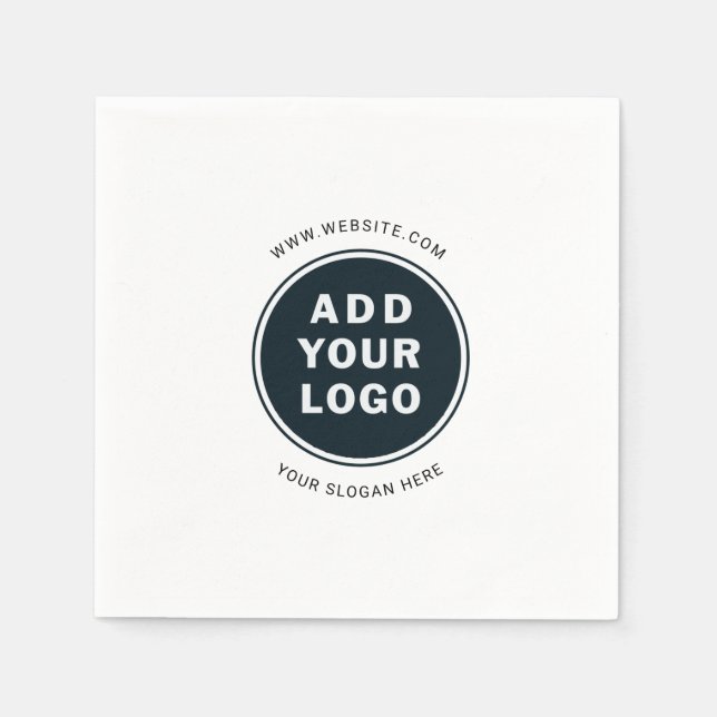Business Logo Minimalist Promotional Paper Napkins (Front)