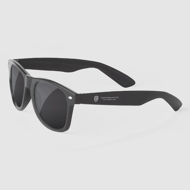 Business Logo | Minimalist Simple Clean Black Sunglasses (Left)