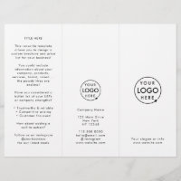 Business Logo Minimalist Simple Trifold Brochure