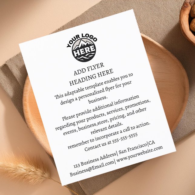 Business Logo Minimalist Simple White  Flyer (Creator Uploaded)