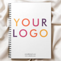 Business Logo Minimalist White Notebook