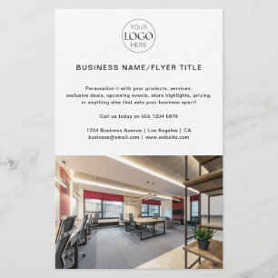 Business Logo Minimalist White Photo Marketing Flyer