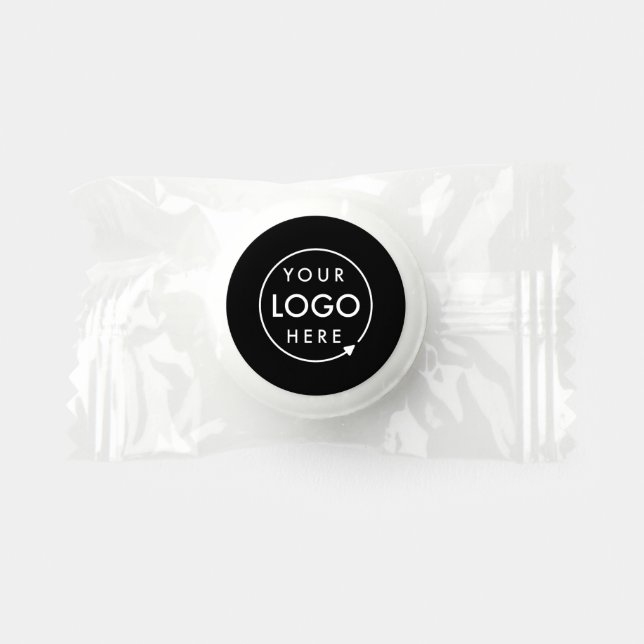 Business Logo Modern Black Promotional Swag Mint Life Saver® Mints (Front)