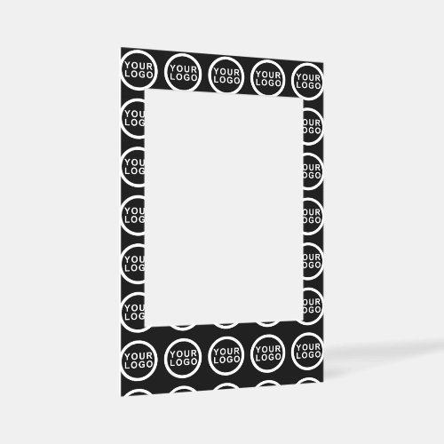 Business Logo Modern Black Selfie Frame