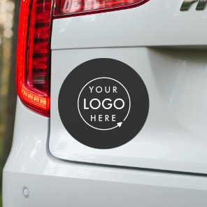 Business Logo | Modern Black Stylish Professional Car Magnet