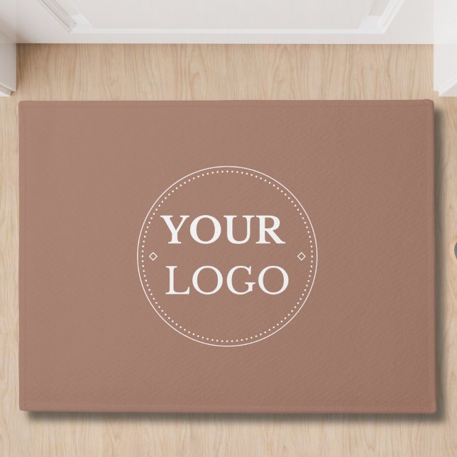 Business Logo Modern Brown Promotional Doormat (Creator Uploaded)