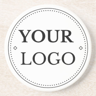 Business Logo Modern Christmas Coaster