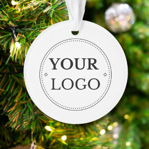 Business Logo Modern Christmas Ornament