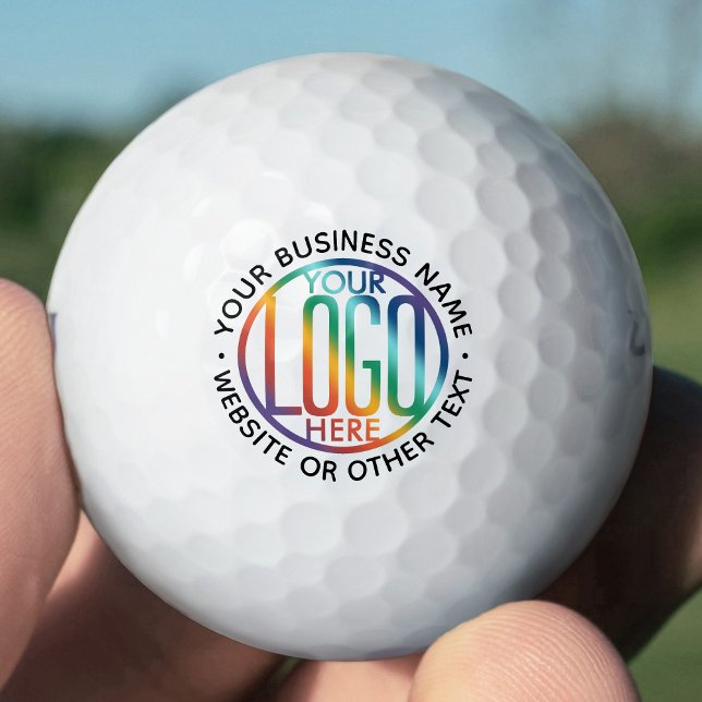 Business Logo Modern Company Branded Promotional Golf Balls (Creator Uploaded)