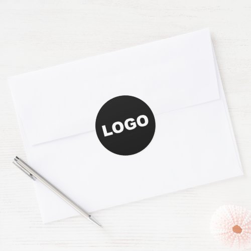 Business Logo Modern Company Corporate Promotional Classic Round Sticker