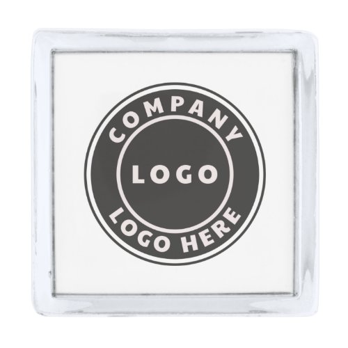 Business Logo Modern Company Employee Promotional Silver Finish Lapel Pin