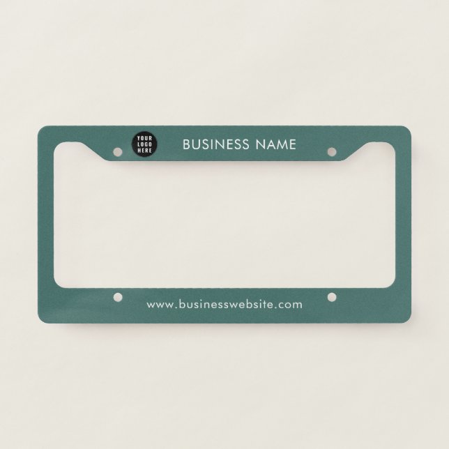 Business Logo Modern Company Employees License Plate Frame (Front)