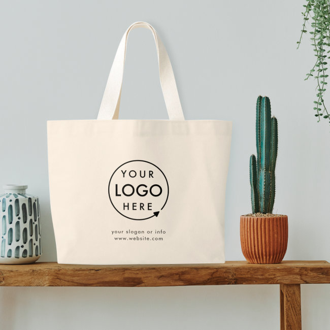 Business Logo | Modern Company Promotional Large Tote Bag