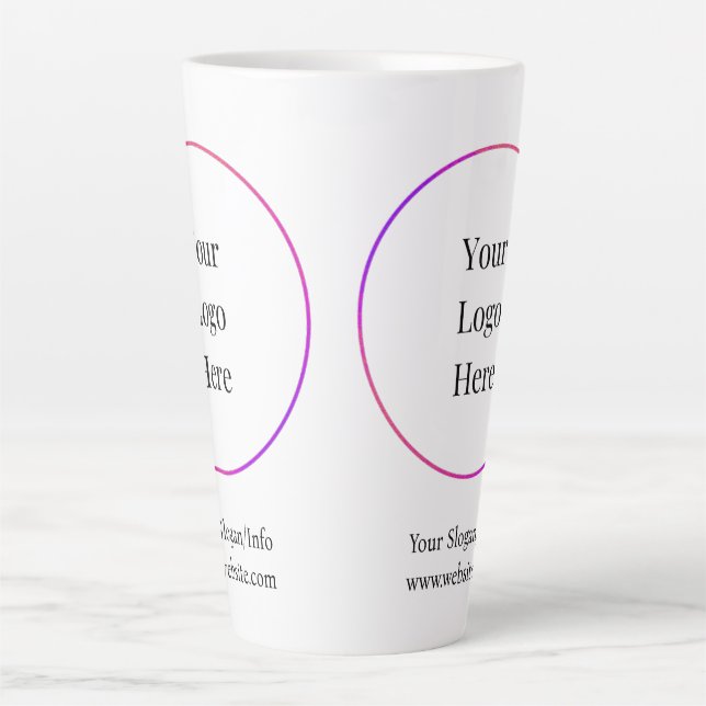 Business Logo | Modern Company Template Latte Mug (Front)
