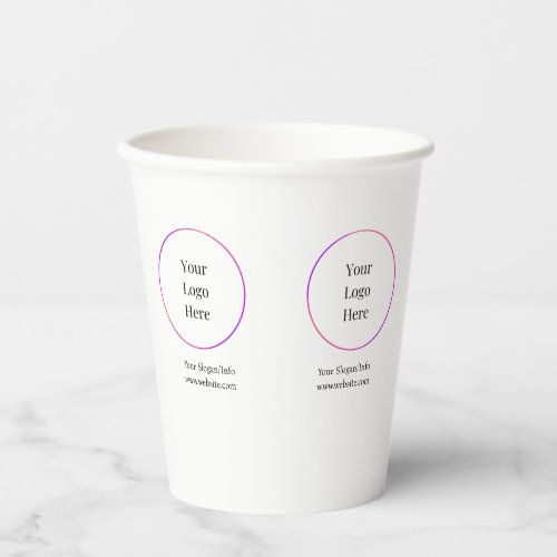 Business Logo  Modern Company Template Paper Cups