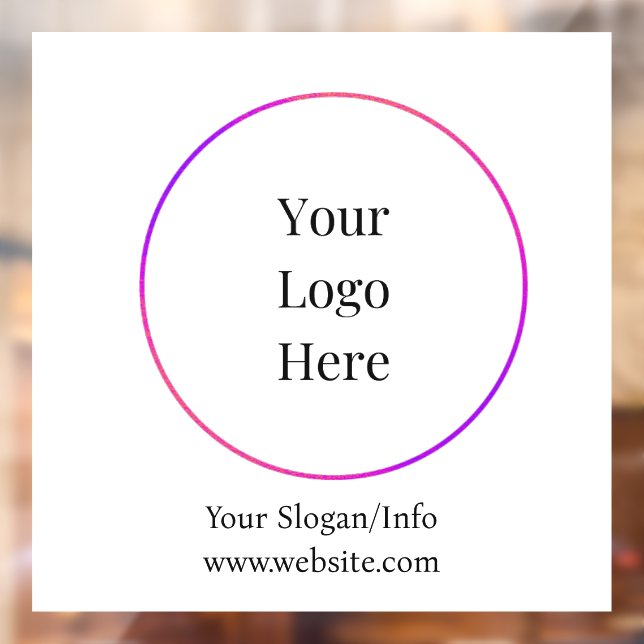 Business Logo | Modern Company Template Window Cling (Sheet 2)