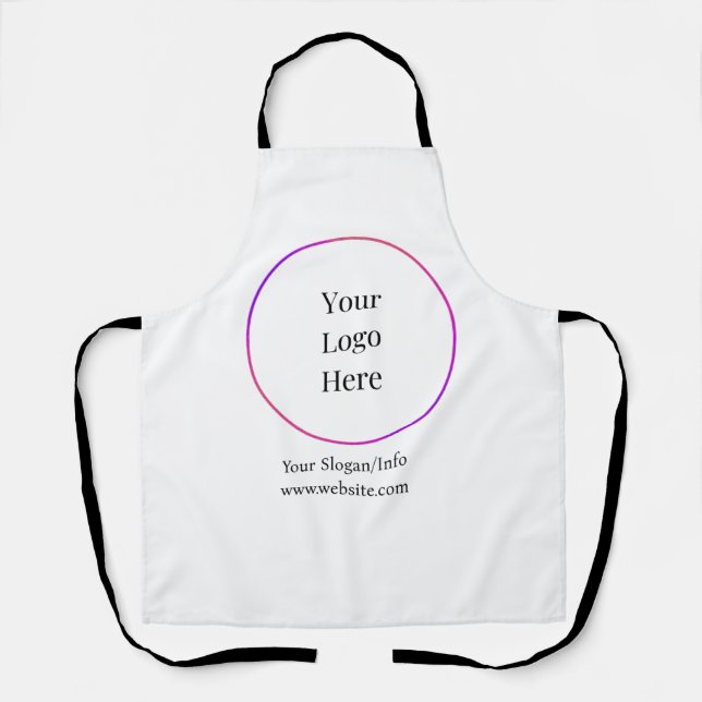 Business Logo Modern Customizable Templates Apron (Front)