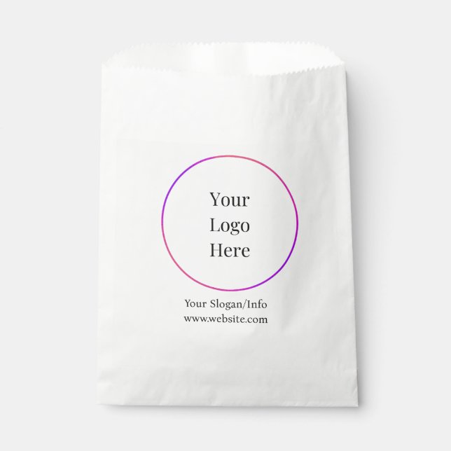 Business Logo Modern Customizable Templates Favor Bag (Front)