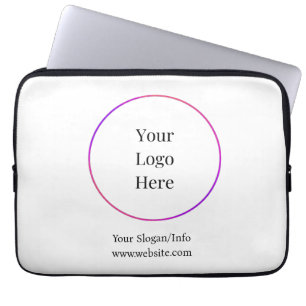 Business Logo Modern Customizable Templates Laptop Sleeve