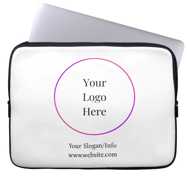 Business Logo Modern Customizable Templates Laptop Sleeve (Front)