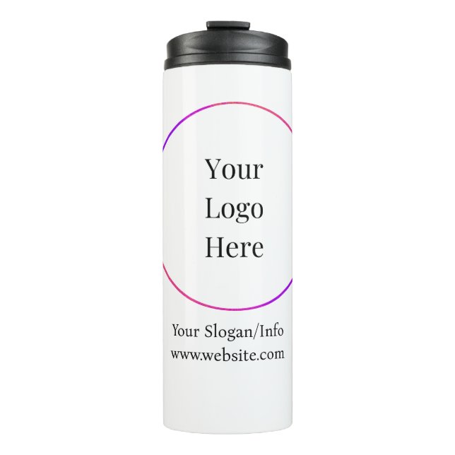 Business Logo Modern Customizable Templates Thermal Tumbler (Front)