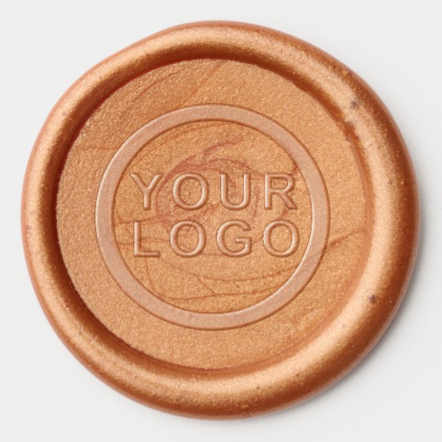 Business Logo Modern Elegant Gold Wax Seal Sticker (Front)