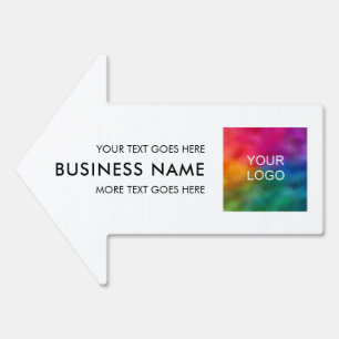 Business Logo Modern Elegant Template Arrow Yard Sign