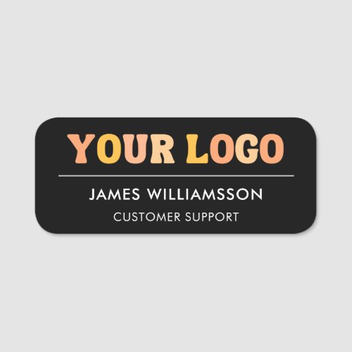 Business Logo Modern Employee Staff Magnetic Name Tag