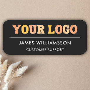 Business Logo Modern Employee Staff Magnetic Name Tag