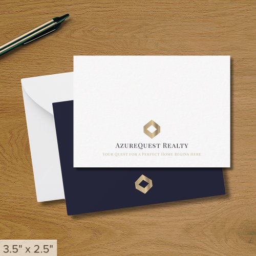 Business Logo Modern Luxury Note Card