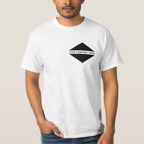 Business Logo Modern Mens White  T_Shirt